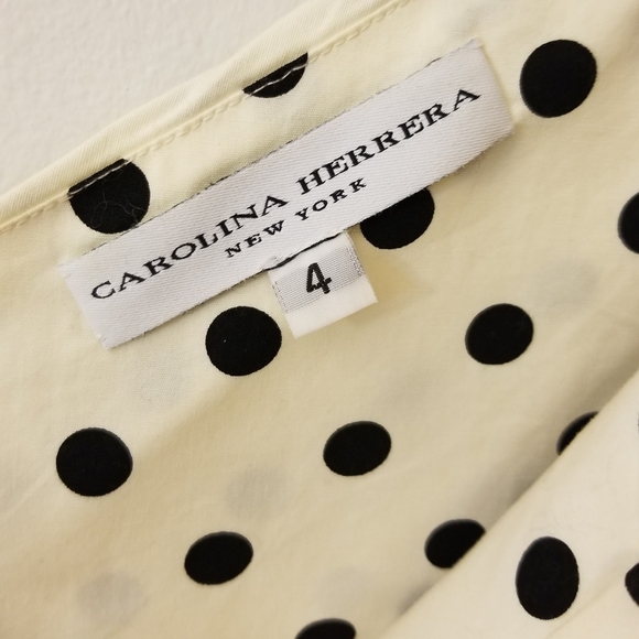 Carolina Herrera One-Shoulder Polka Dot Dress - Picture 4 of 6